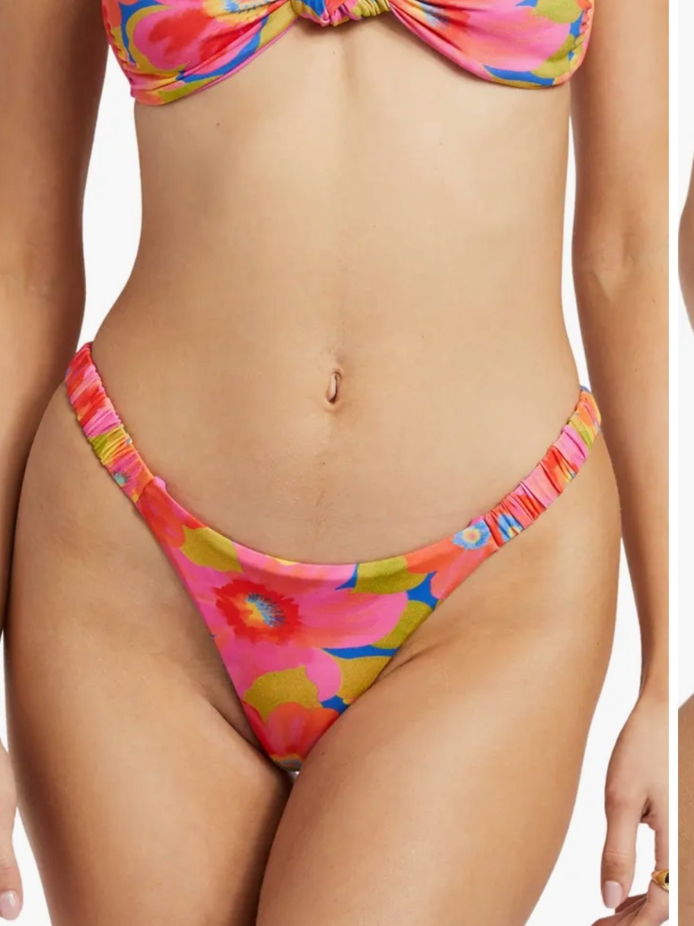 Billabong Sunny Coast Tanga Ruched Bikini Bottoms XL - NWT